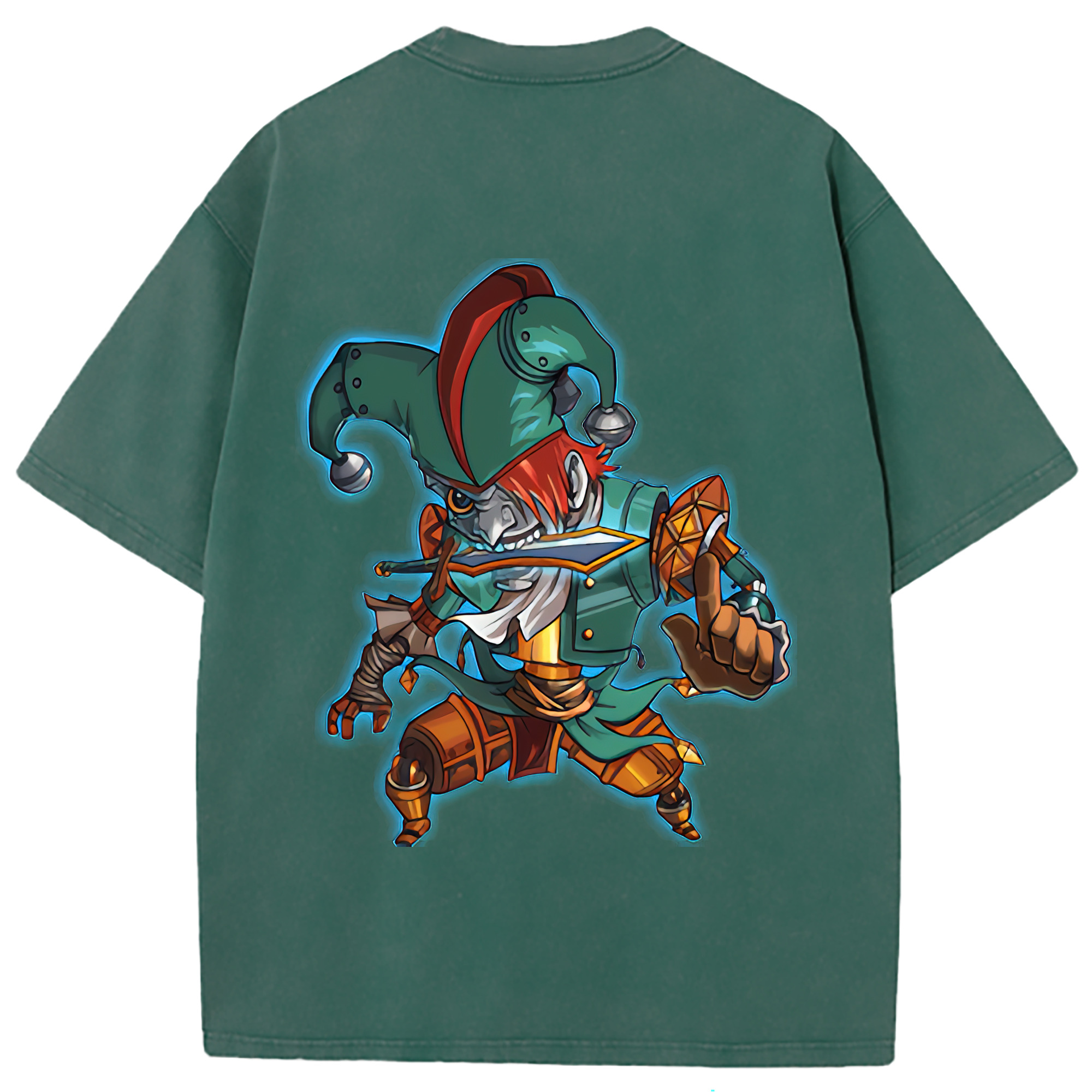 （画像用） リーグ・オブ・レジェンド League of Legends LOL 綿100% ヴィンテージ風 半袖Tシャツ（背面プリント）